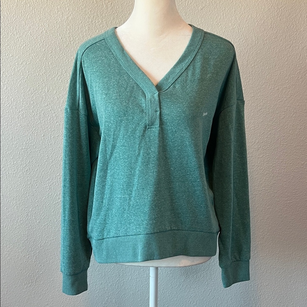 The Lomas Brand Cropped Lightweight Sweatshirt Green Size Small